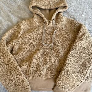 Sherpa cropped sweatshirt Banana Republic
